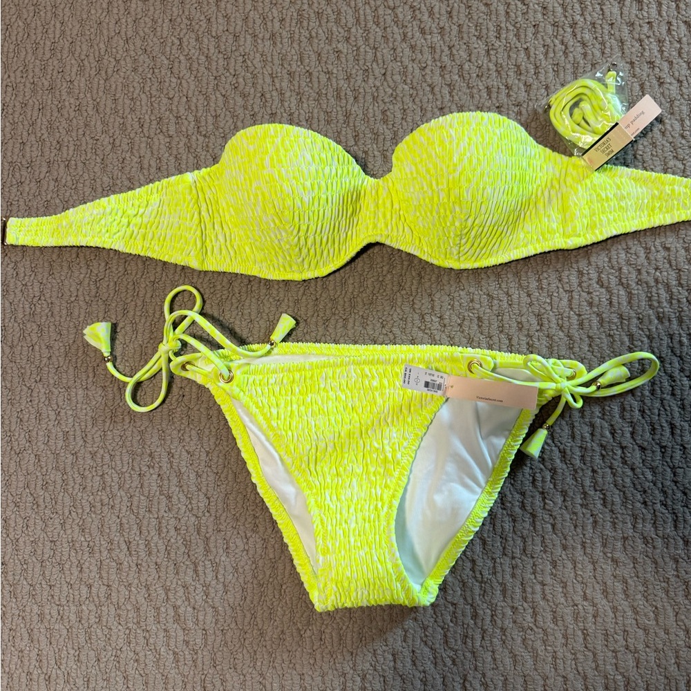 Victoria's Secret Neon Yellow Swimwear